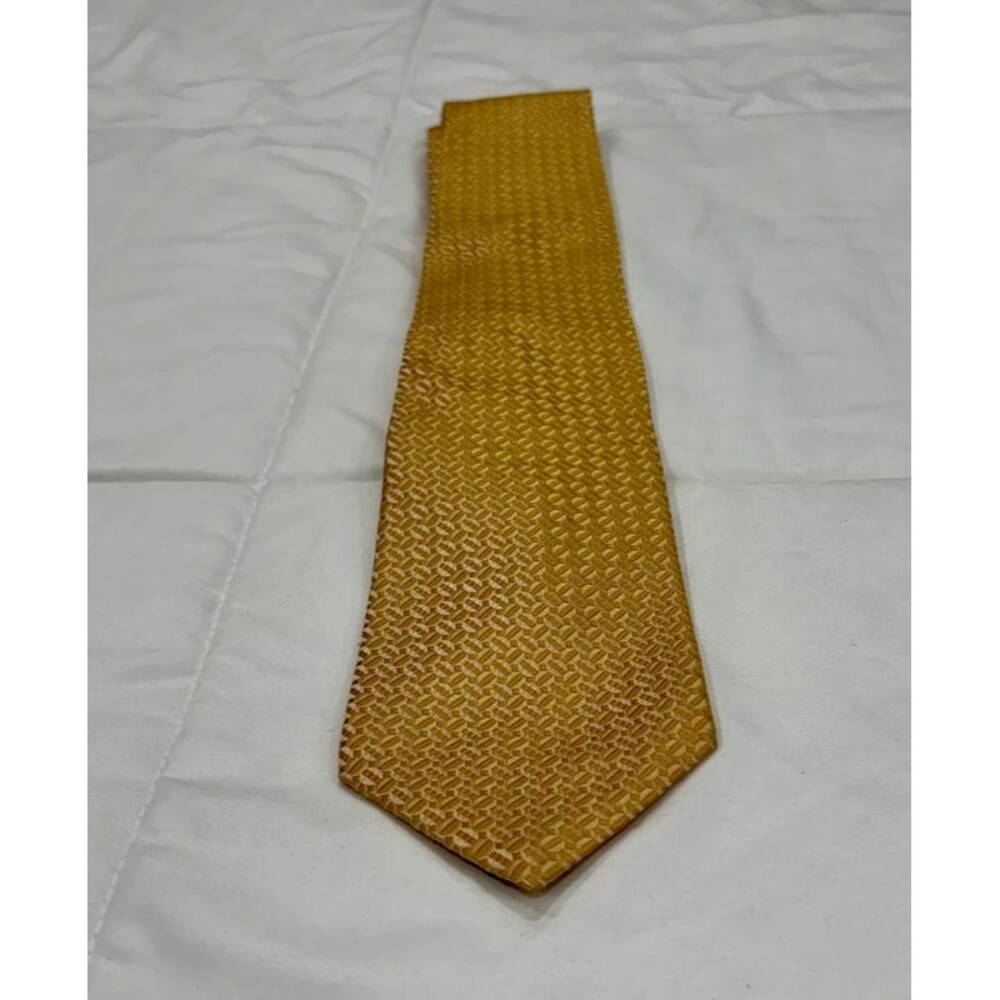 Stafford Gold Patterned Silk Tie